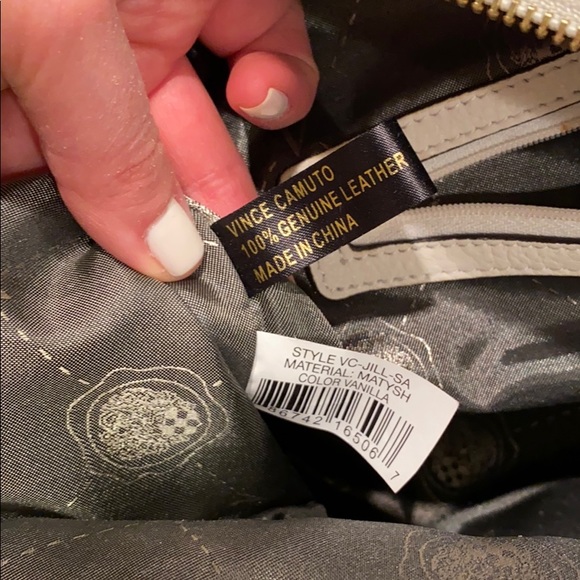 Vince Camuto cream colored Jill Satchel - Picture 7 of 8